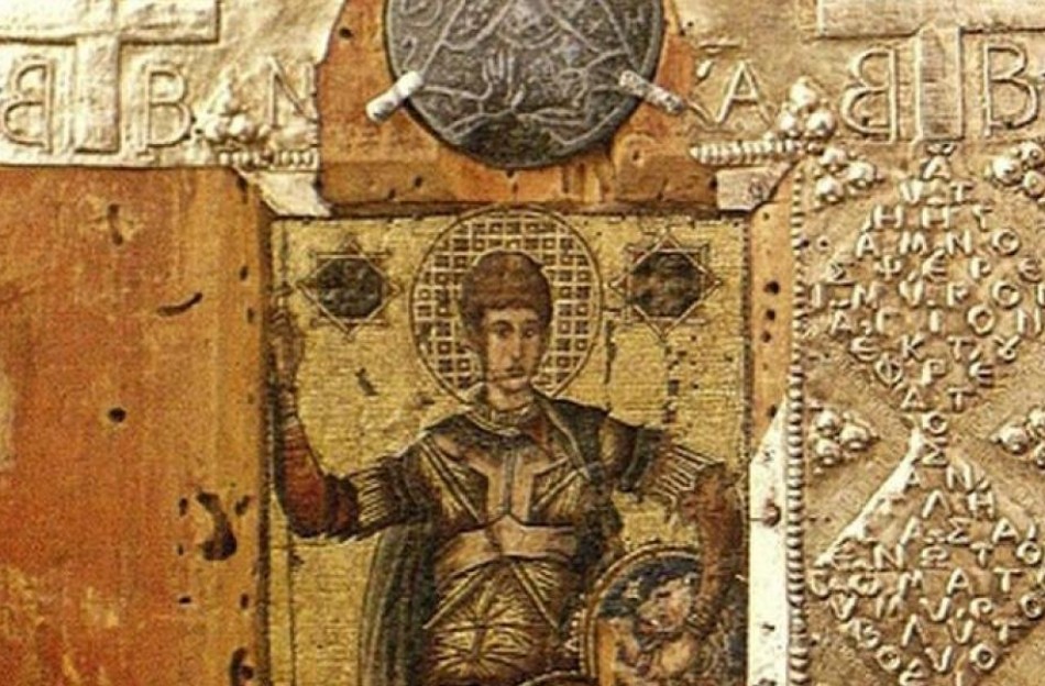 H Βυζαντινή εικόνα του Αγίου Δημητρίου με μύρο από τον τάφο του μεγαλομάρτυρα στη Θεσσαλονίκη - ΕΚΚΛΗΣΙΑ