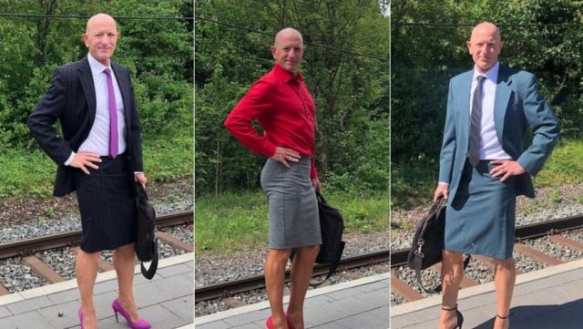 Γερμανία: Στρέιτ πατέρας 3 παιδιών πάει κάθε μέρα στη δουλειά με... φούστα και γόβες - ΠΕΡΙΕΡΓΑ