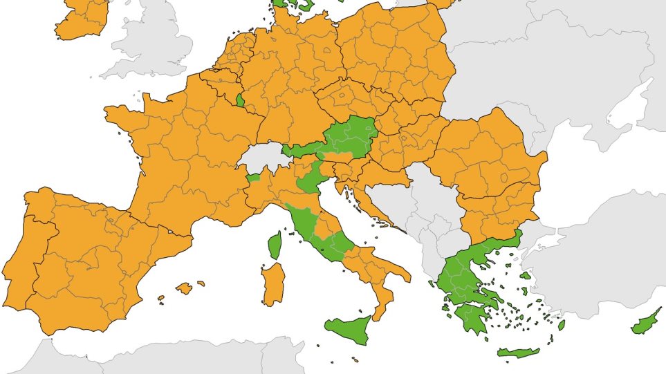 Κορωνοϊός - ECDC: Παραμένει «πράσινη» η Ελλάδα στον δείκτη θετικότητας - ΕΛΛΑΔΑ