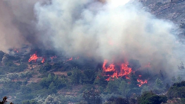 Πυρκαγιά στην Κατάβαση Χίου – Εγκαταλείπουν τα σπίτια τους οι κάτοικοι - ΕΛΛΑΔΑ