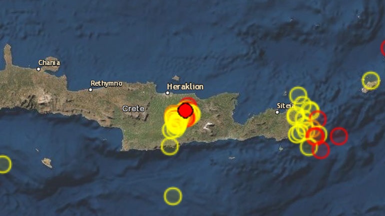 Δύο σεισμικές δονήσεις στην Κρήτη - ΕΛΛΑΔΑ