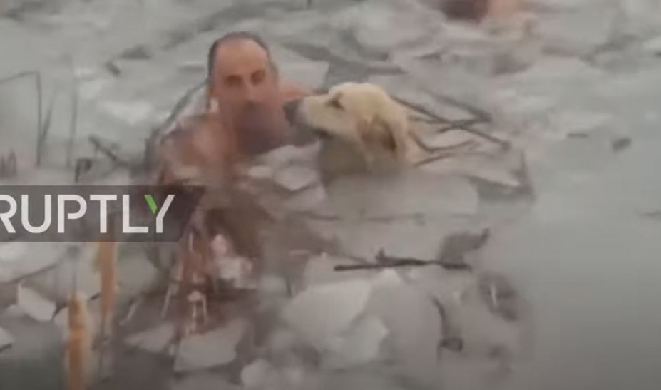 Βούτηξαν στα παγωμένα νερά για να σώσουν σκύλο – Είχε παγιδεύτεί λόγω του πάγου (βίντεο) - ΠΕΡΙΕΡΓΑ