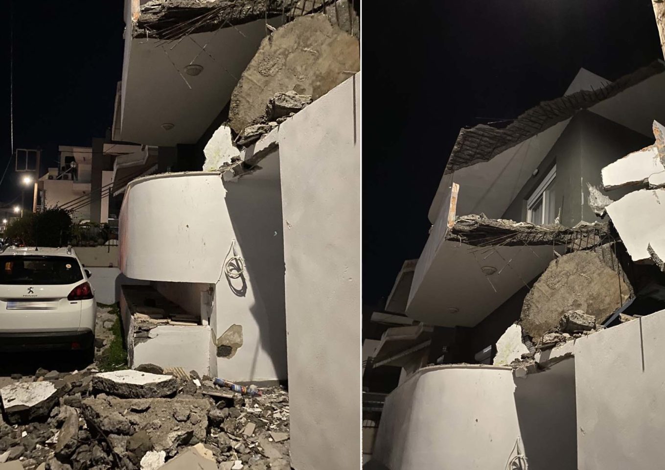 Ηράκλειο: Μπαλκόνι κατέρρευσε μπροστά στα μάτια των περαστικών- Δείτε τις εικόνες - ΕΛΛΑΔΑ