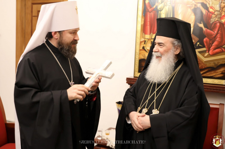 Συνάντηση Πατριάρχη Ιεροσολύμων με τον Μητροπολίτη Βολοκολάμσκ - ΠΑΤΡΙΑΡΧΕΙΟ ΙΕΡΟΣΟΛΥΜΩΝ