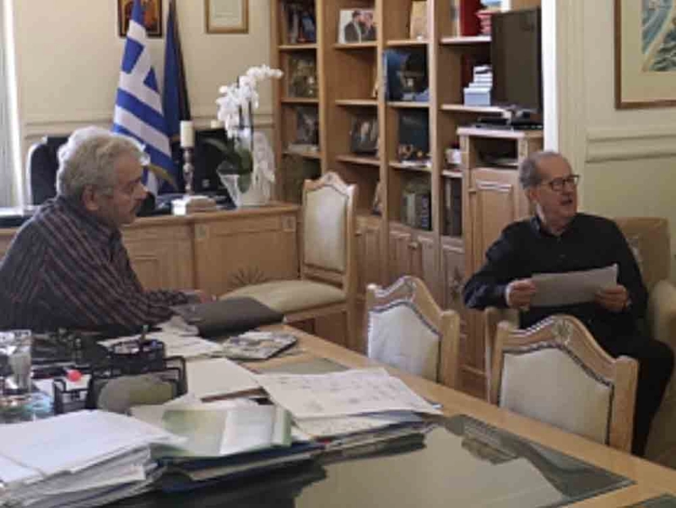 Συνάντηση του περιφερειάρχη Πελοποννήσου με τον δήμαρχο Δυτικής Μάνης - ΝΕΑ