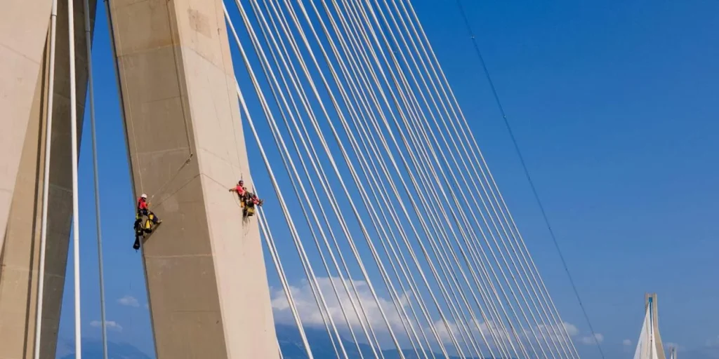 Γέφυρα Ρίου-Αντιρρίου: Εντυπωσιακό βίντεο με Γάλλους εναερίτες εν ώρα επιθεώρησης - ΝΕΑ