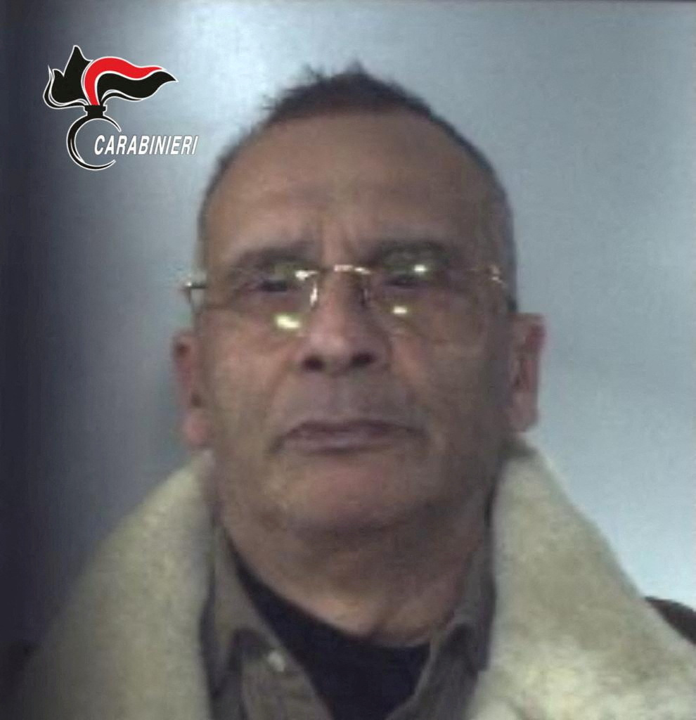 A handout photo shows Matteo Messina Denaro Italy's most wanted mafia boss after he was arrested in Palermo, Italy, January 16, 2023. Carabinieri/Handout via REUTERS