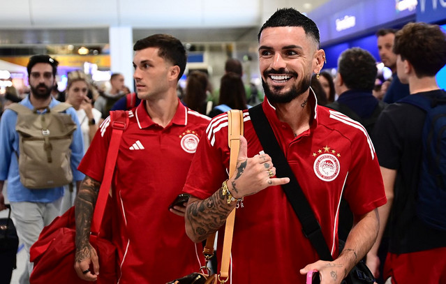 Ολυμπιακός:-Η-ομάδα-έφτασε-στην-Ιταλία-για-τα-φιλικά-με-Νάπολι-και-Ίντερ