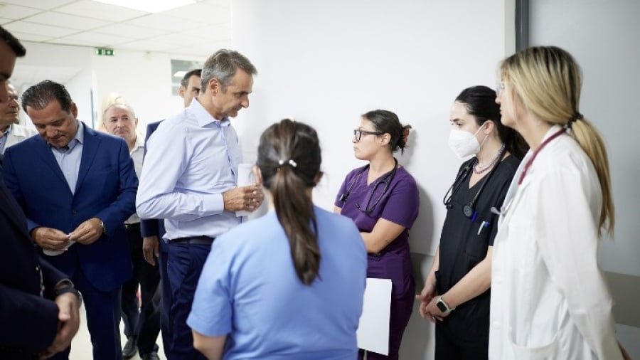 Το-Ιπποκράτειο-επισκέφθηκε-ο-Κ.-Μητσοτάκης:-Επιθεώρησε-έργα-αναβάθμισης-των-ΤΕΠ