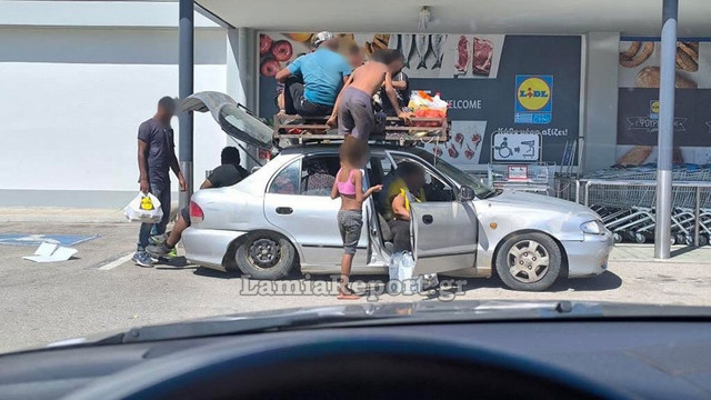 Μετά-τα-υπερφορτωμένα-οχήματα-με-αντικείμενα-τώρα-και-με…ανθρώπους-–-Απίστευτο-σκηνικό-στη-Λαμία