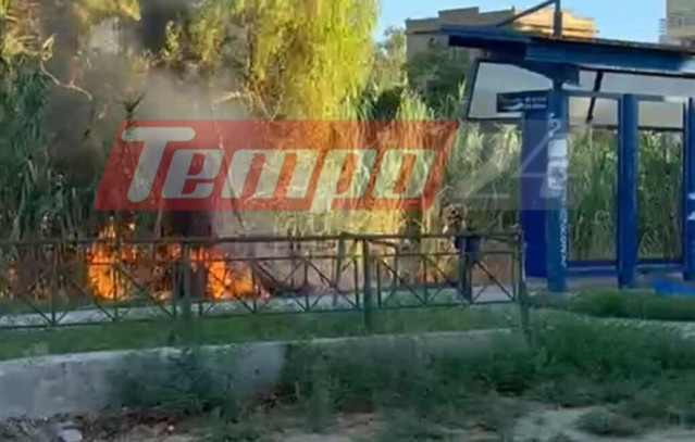 Συνελήφθη-ύποπτος-άνδρας-για-τη-φωτιά-κοντά-στον-Προαστιακό-της-Πάτρας-–-Διακόπηκαν-τα-δρομολόγια