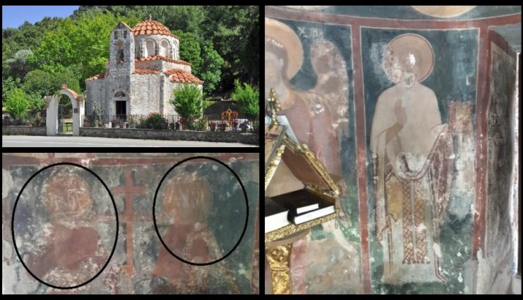 Βανδάλισαν-τον-ιστορικό-Ιερό-Ναό-Αγίου-Νικολάου-στο-Φουντουκλί-της-Ρόδου-–-Χάραξαν-αγιογραφίες-600-ετών