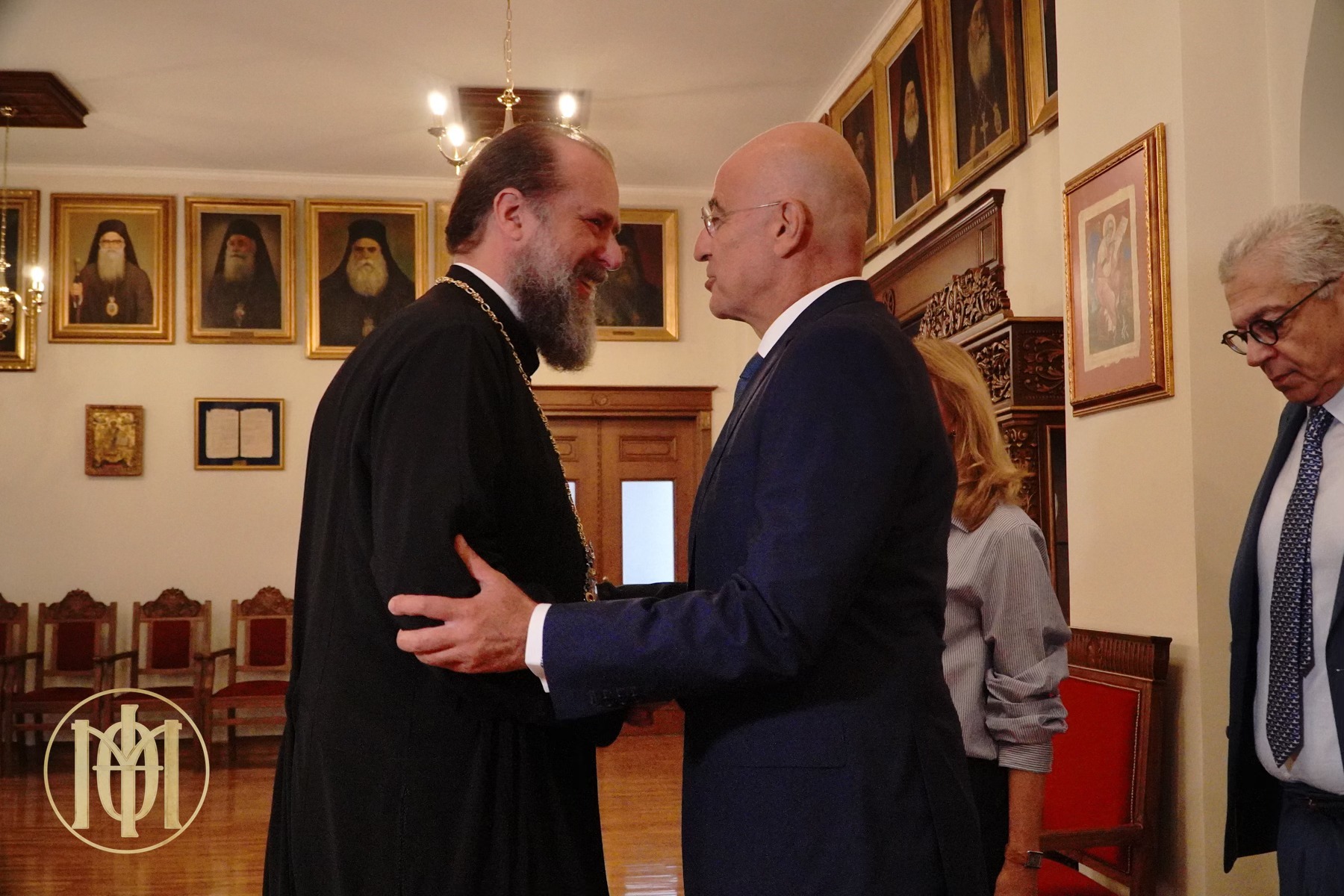 Στον-Μητροπολίτη-Θεσσαλονίκης-ο-Υπουργός-Εθνικής-Άμυνας,-Νίκος-Δένδιας