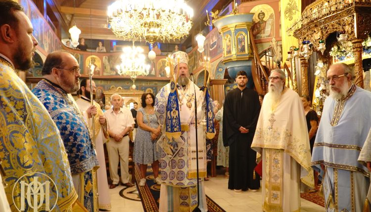 Ο-Μητροπολίτης-Θεσσαλονίκης-στον-πανηγυρίζοντα-Ιερό-Ναό-Παναγούδας