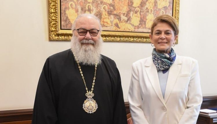 Συνάντηση-Πατριάρχη-Αντιοχείας-με-την-Υπουργό-Κοινωνικών-Υποθέσεων-και-Εργασίας-στης-Συρίας