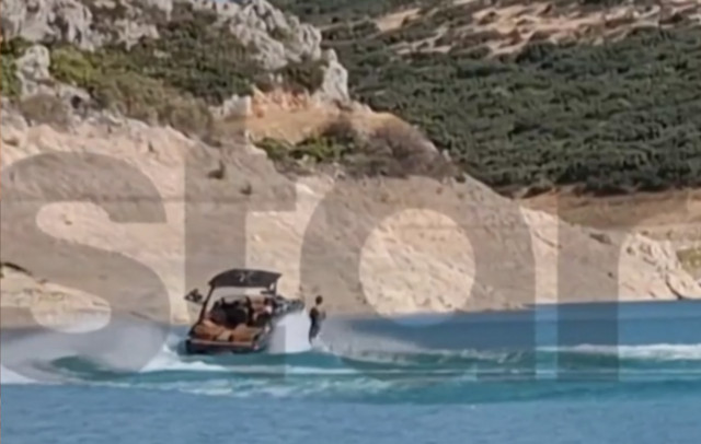 Έκαναν-θαλάσσιο-σκι-στη-λίμνη-Υλίκη-–-Δείτε-βίντεο