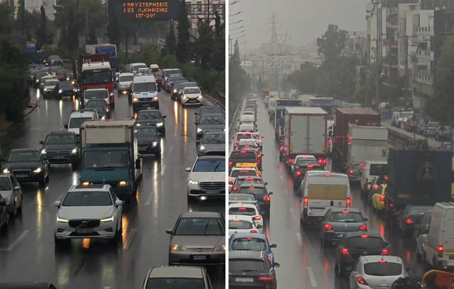 Εικόνες-από-το-χάος-με-την-κίνηση-στον-Κηφισό-–-Μποτιλιάρισμα-χιλιομέτρων
