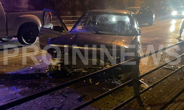 Μετωπική-σύγκρουση-στην-Καβάλα-–-Τέσσερις-τραυματίες,-μεταξύ-τους-και-ένα-παιδί