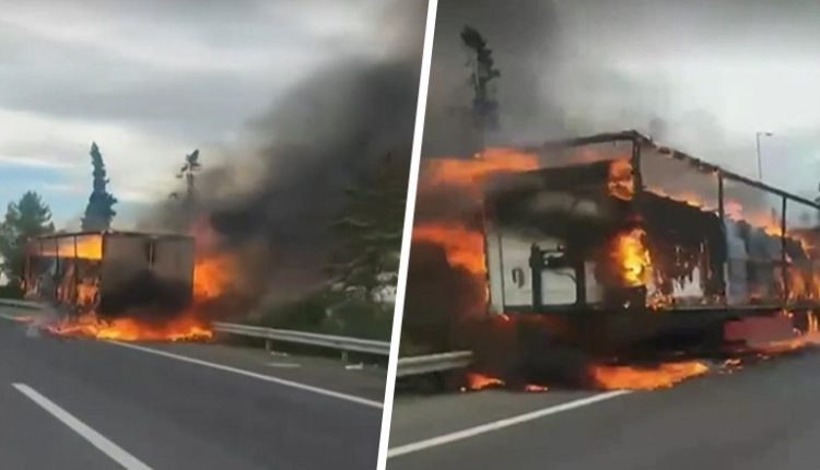 «Λαμπάδιασε»-νταλίκα-στην-Εθνική-Οδό