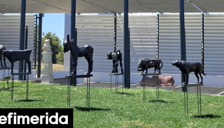 Μία-φάρμα-στην-Εθνική-Γλυπτοθήκη:-Μπρούτζινα-ζωόμορφα-γλυπτά-στημένα-στο-πάρκο-[εικόνες]