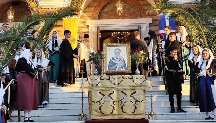 Ηθικός-αίνος-για-την-υποδοχή-της-τιμίας-κάρας-του-Αγίου-Γρηγορίου,-στον-Άγιο-Δημήτριο-Μπραχαμίου