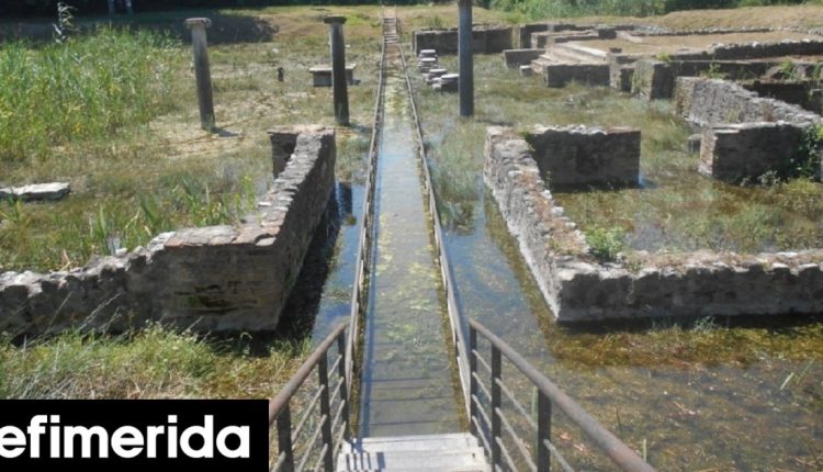 ΥΠΠΟ:-Τα-αντιπλημμυρικά-έργα-στον-αρχαιολογικό-χώρο-του-Δίου-με-νέα-μεταλλική-γέφυρα,-δείτε-εικόνες