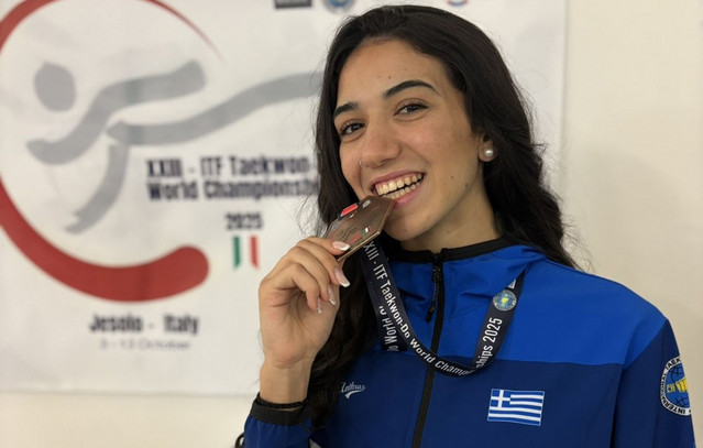 Η-Κάλλια-Στεφανουδάκη-της-Σχολής-Αστυφυλάκων-«σάρωσε»-στα-μετάλλια-στο-Παγκόσμιο-Πρωτάθλημα-Τάε-Κβον-Ντο-στην-Ιταλία