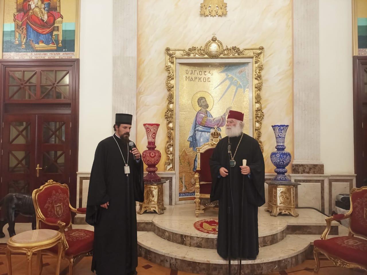 Ο-Επίσκοπος-Διοκλείας-Παΐσιος-στον-Πατριάρχη-Αλεξανδρείας