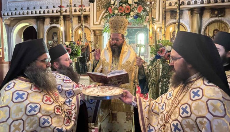 Ο-Μητροπολίτης-Κιλκισίου-στην-πανηγυρίζουσα-Ιερά-Μονή-Αγίου-Νεκταρίου-Σπανού-Κιλκίς