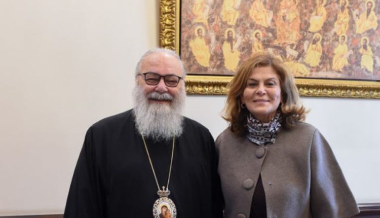 Η-Υπουργός-Κοινωνικών-Υποθέσεων-και-Εργασίας-της-Συρίας-στον-Πατριάρχη-Αντιοχείας
