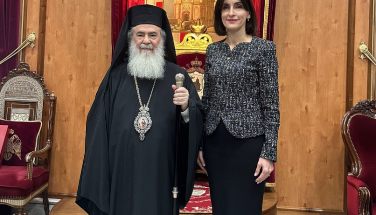 Συνάντηση-Πατριάρχη-Ιεροσολύμων-με-την-Υπουργό-Εξωτερικών-της-Γεωργίας