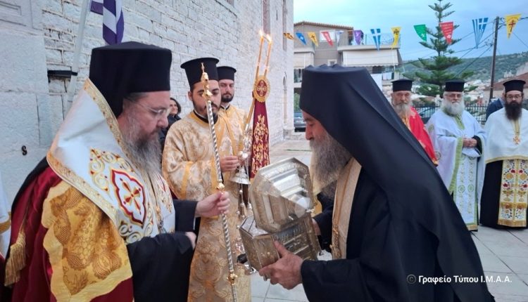 Υποδοχή-Τιμίας-Κάρας-Αγίου-Βησσαρίωνος-στην-Αμφιλοχία