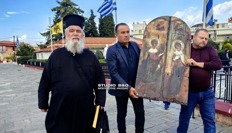 Στο-Περιστέρι-η-θαυματουργή-Εικόνα-της-Παναγίας-της-«Ευαγγελίστριας»-από-την-Αργολίδα