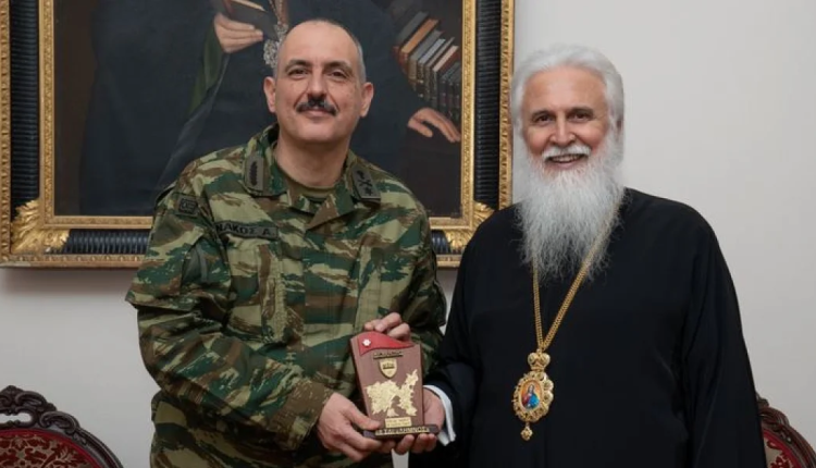 Επίσκεψη-νέου-Στρατιωτικού-Διοικητή-Λήμνου-στο-Μητροπολίτη-Λήμνου