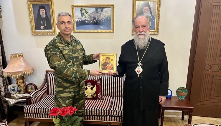 eπίσκεψη-του-νέου-Διοικητή-της-20ης-Μεραρχίας-στον-Μητροπολίτη-Ελευθερουπόλεως
