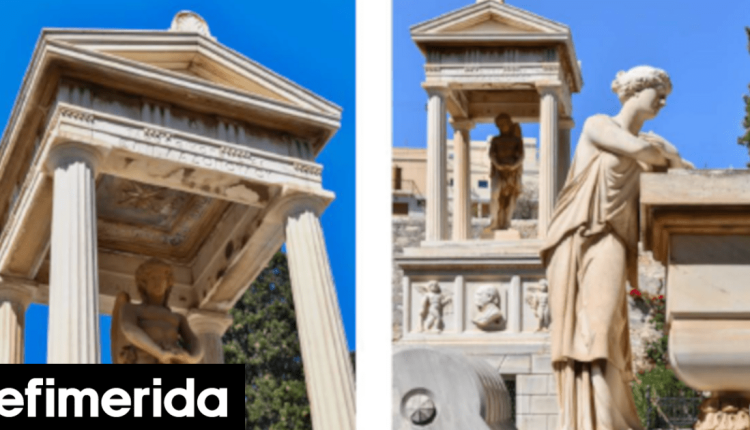 Τα-κοιμητήρια-της-Σύρου:-Θαυμάσια-μνημεία-με-καθολικά-αγάλματα,-επιτύμβιες-πλάκες-και-λιθανάγλυφα-[εικόνες]