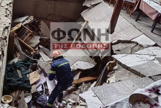Κατέρρευσε-πάτωμα-ταβέρνας-στον-Πάνδροσο-Κομοτηνής-–-Οκτώ-άτομα-στο-νοσοκομείο