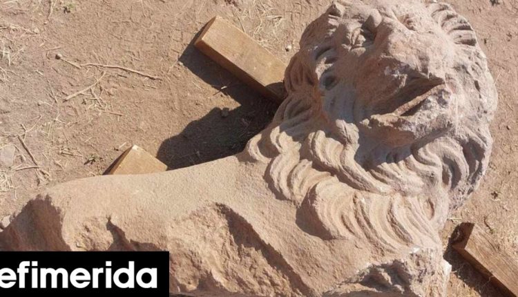 Ανασκαφη-στους-Φιλίππους:-Εντοπίστηκε-εντυπωσιακός-μαρμάρινος-λέοντας-με-πλούσια-κόμη-Ολα-τα-ευρήματα-[εικόνες]