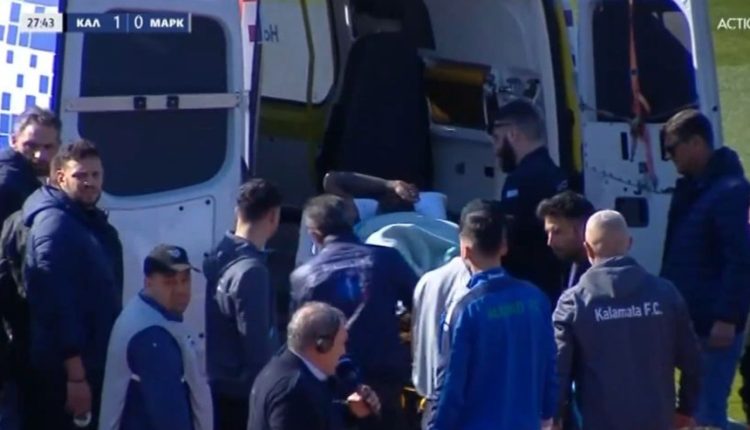 Καλαμάτα-–-Μαρκό:-Ο-Σεμπά-έπεσε-στο-έδαφος-και-αποχώρησε-με-φορείο