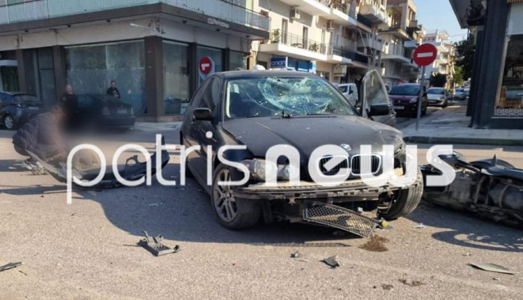 Σοβαρό-τροχαίο-στον-Πύργο:-Μοτοσικλετιστής-«καρφώθηκε»-σε-αυτοκίνητο-–-Στο-νοσοκομείο-ο-δικυκλιστής