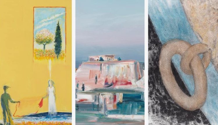 Συζήτηση-και-ξενάγηση-στην-έκθεση-ζωγραφικής-«Πέρα-απ’-τον-ορίζοντα,-η-μνήμη»-στην-Αθήνα