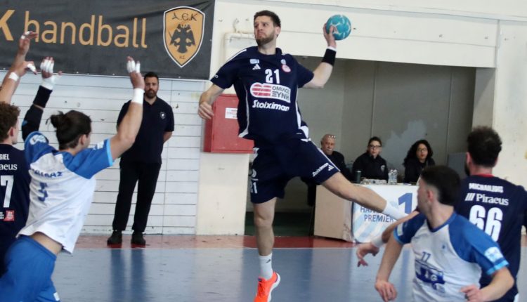 handball-premier:-Οριστικά-πρώτος-ο-Ολυμπιακός,-44-30-τον-ΑΣΕ-Δούκα