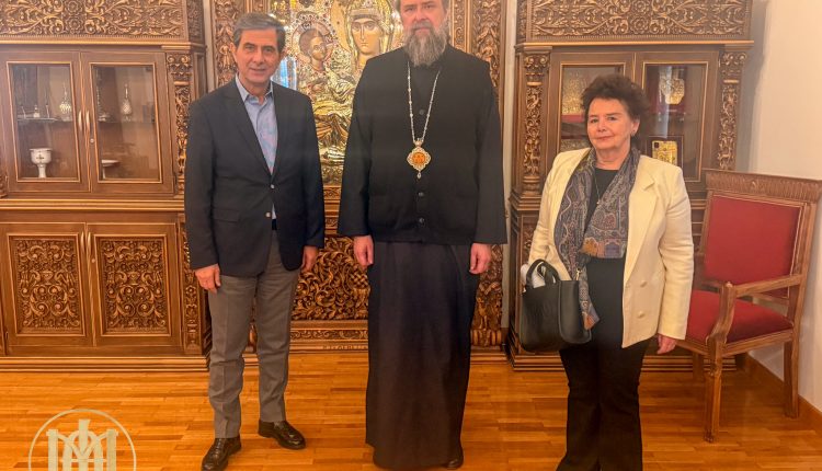 Επίσκεψη-Κωνσταντίνου-Γκιουλέκα-και-Αντωνίας-Μοροπούλου-στον-Μητροπολίτη-Θεσσαλονίκης