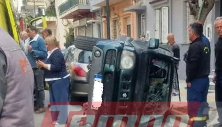 Πάτρα:-Από-θαύμα-σώθηκε-τετραμελής-οικογένεια-–-Εγκλωβίστηκαν-μέσα-στο-τζιπ-τους-που-αναποδογύρισε