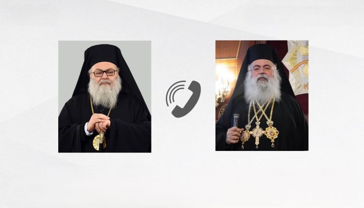 Ο-Αρχιεπίσκοπος-Κύπρου-σε-Πατριάρχη-Αντιοχείας:-Προσευχόμαστε-για-την-ειρήνη-στη-Συρία-και-το-Λίβανο