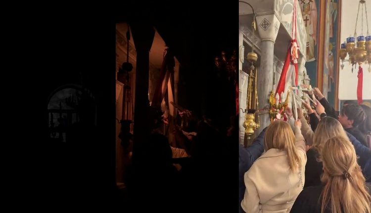 Απρόοπτο-σε-εκκλησία-της-Εύβοιας:-Έσβησε-το-Άγιο-Φως-πριν-φτάσει-στους-πιστούς-–-Δείτε-βίντεο