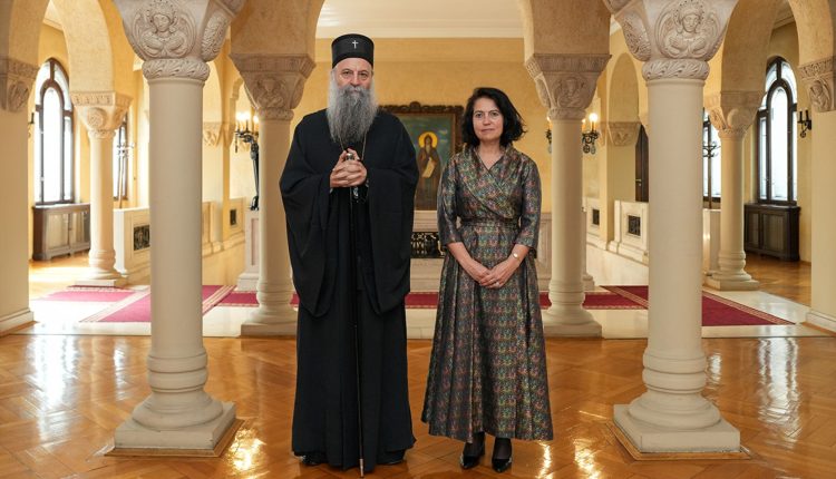 Συνάντηση-Πατριάρχη-Σερβίας-με-την-επικεφαλής-του-Γραφείου-των-Ηνωμένων-Εθνών-στο-Βελιγράδι