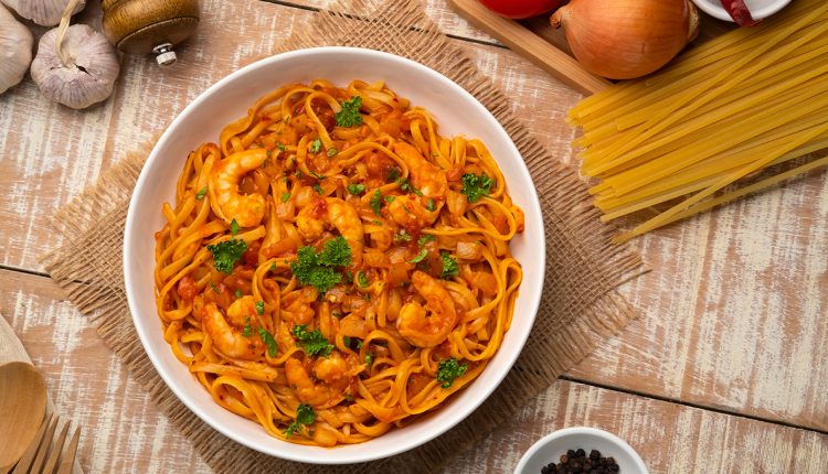 Μεσογειακή-γαριδομακαρονάδα