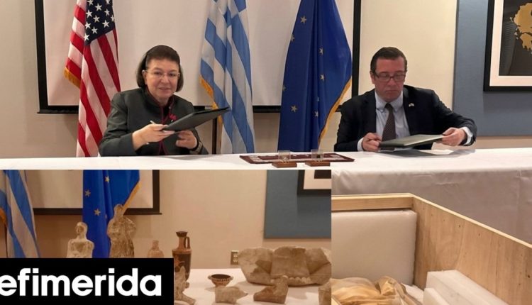 Στην-Ουάσιγκτον-η-Λ.-Μενδώνη-παρέλαβε-26-ελληνικές-αρχαιότητες,-προϊόν-αρχαιοκαπηλίας-[εικόνες]