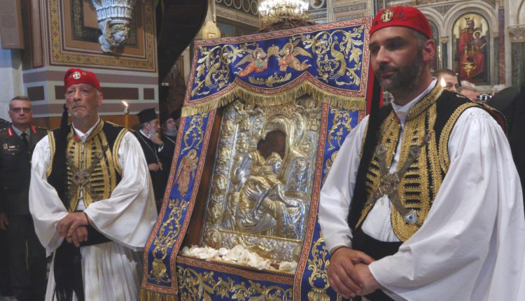 Έλευση-της-Ιεράς-Κοινότητος-του-Αγίου-Όρους-στην-Ι-Μ.-Αιτωλοακαρνανίας